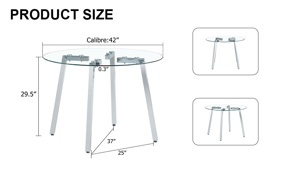 Sleek Glass Round Table