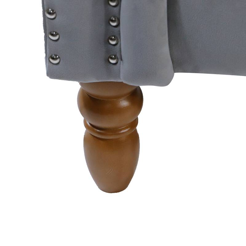 Velvet Dream Lounge Chair with Storage & Pillow