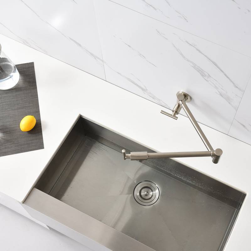 Space-Saving Wall-Mount Pot Filler Faucet
