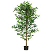 Faux Ficus Delight - Lifelike Indoor/Outdoor Plant for Stylish Decor