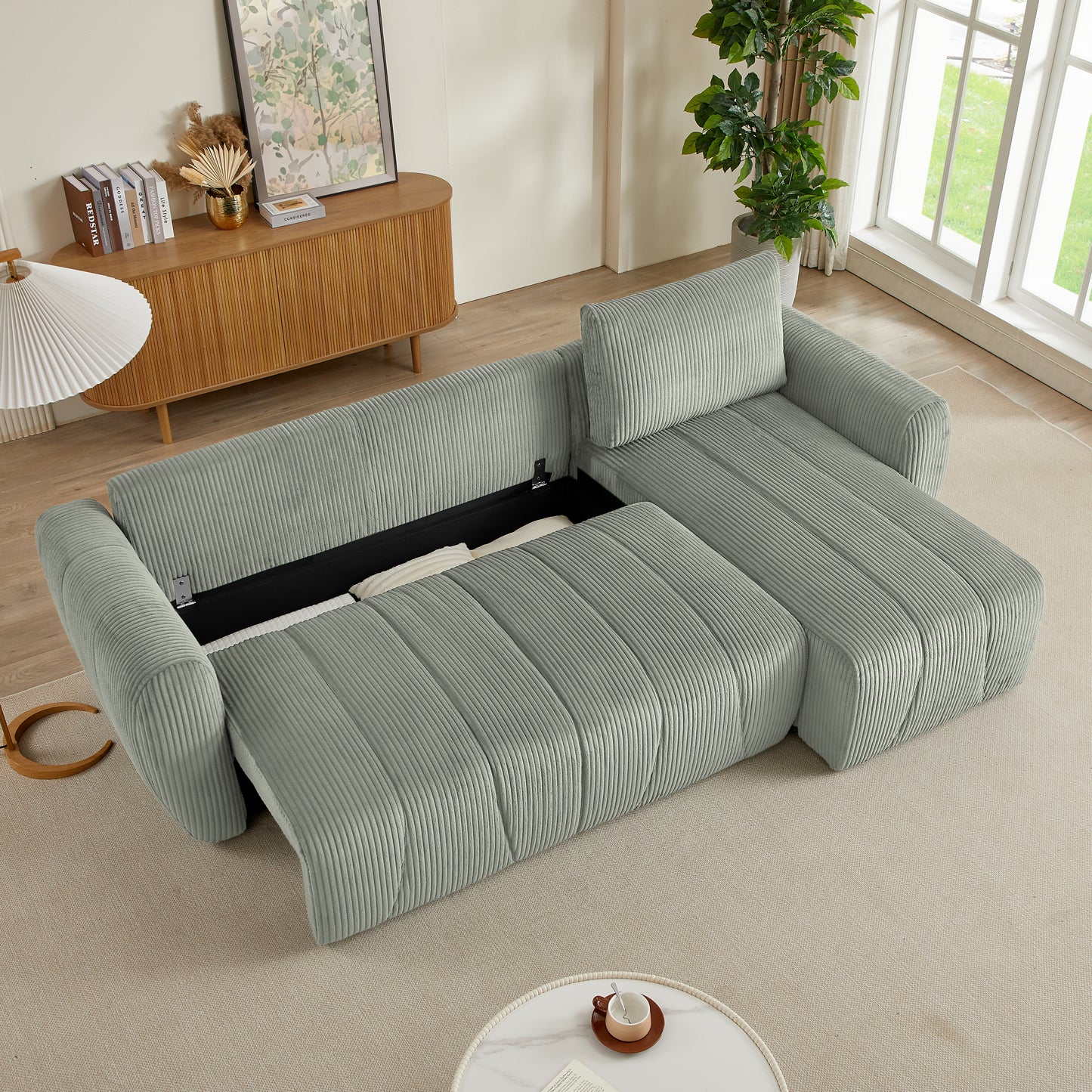 Cozy Corner Convertible Sofa