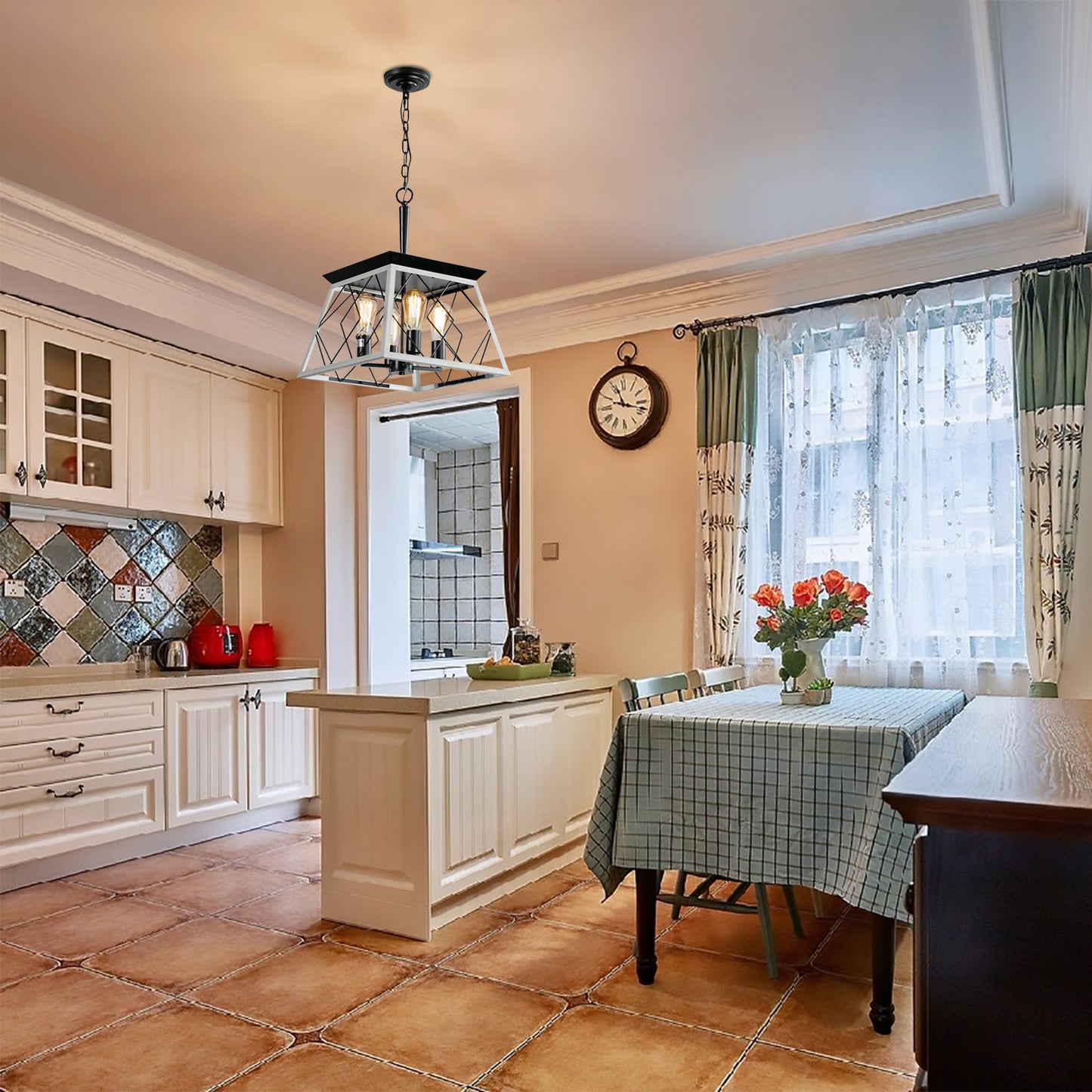 Charming White Farmhouse Chandelier for Dining Rooms