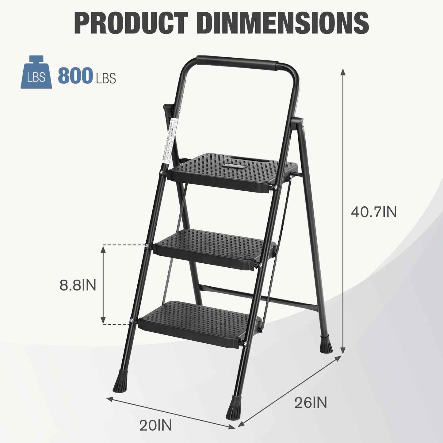 Easy Fold Non-Slip Step Ladder