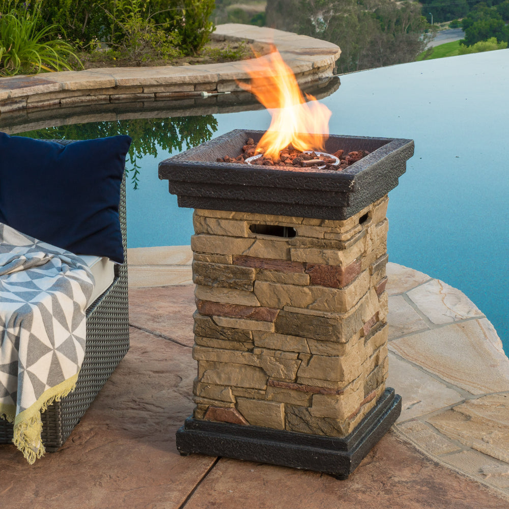 Cozy Glow Stone Fire Column