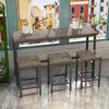 Chic Bistro Dining Set with Stools