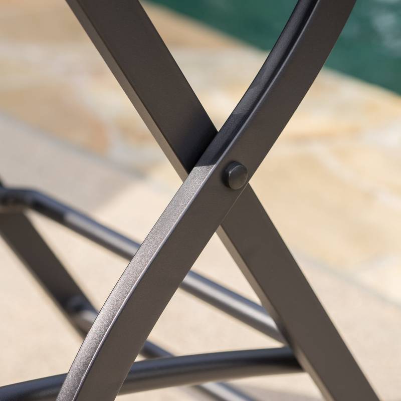 Chic Foldable Wicker Patio Bar Stools - Set of Two