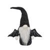 Whimsical Black Winged Gnome Halloween Decor
