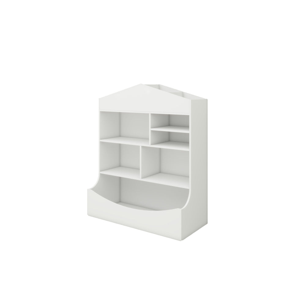 Versatile 7-Shelf White Bookcase