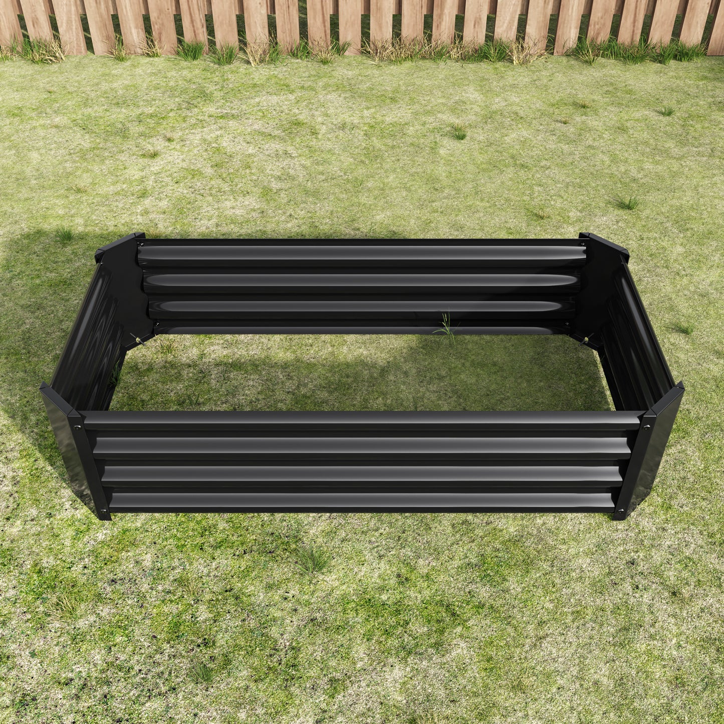 Chic Black Metal Garden Planter for Flowers & Herbs