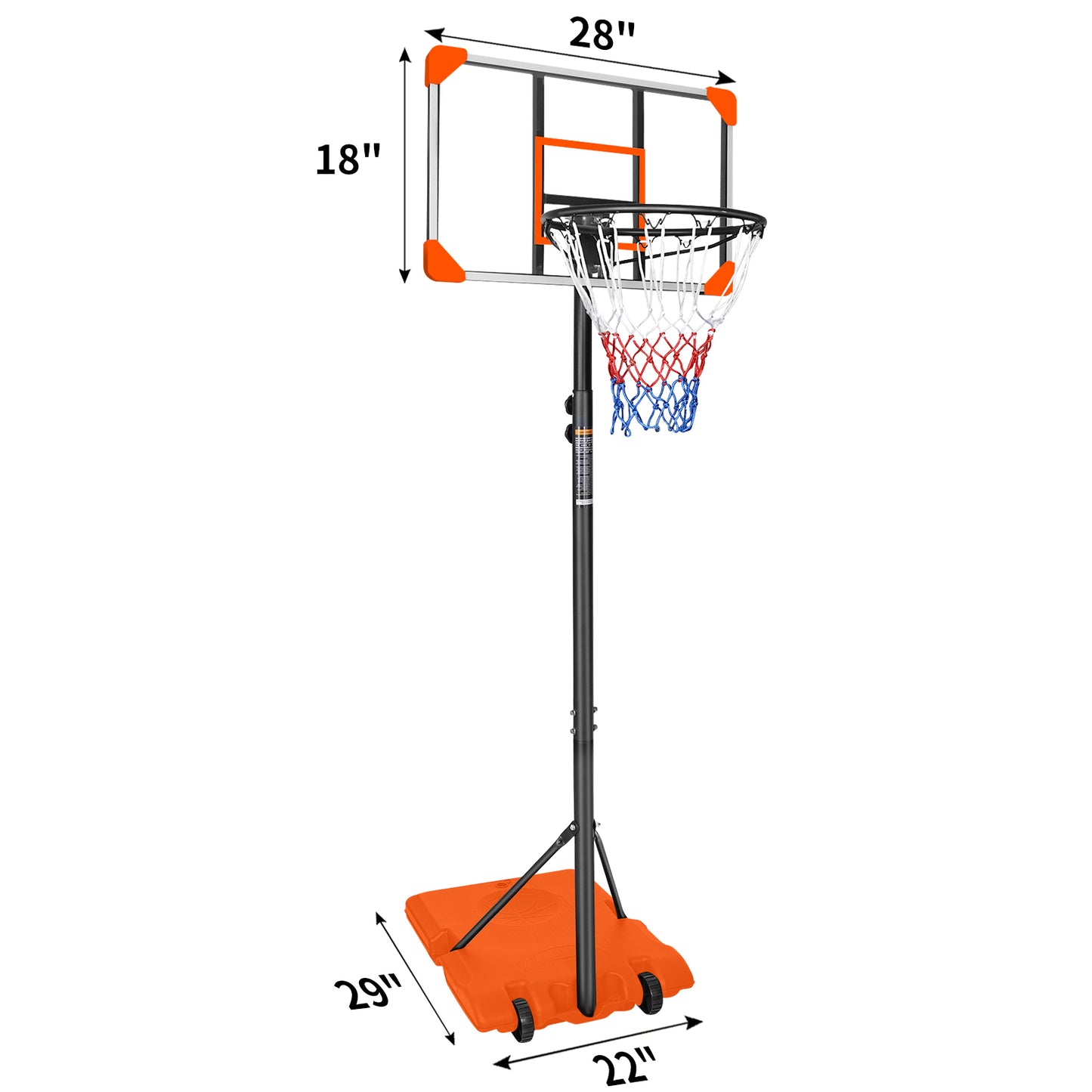 Easy-Move Adjustable Basketball Hoop for Indoor & Outdoor Fun