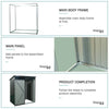 Chic Black Outdoor Storage Shed with Clear Panels
