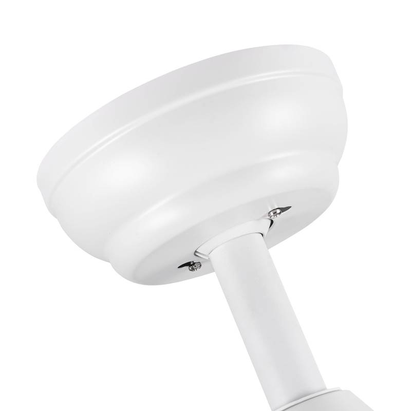 Sleek LED Ceiling Fan with White Blades