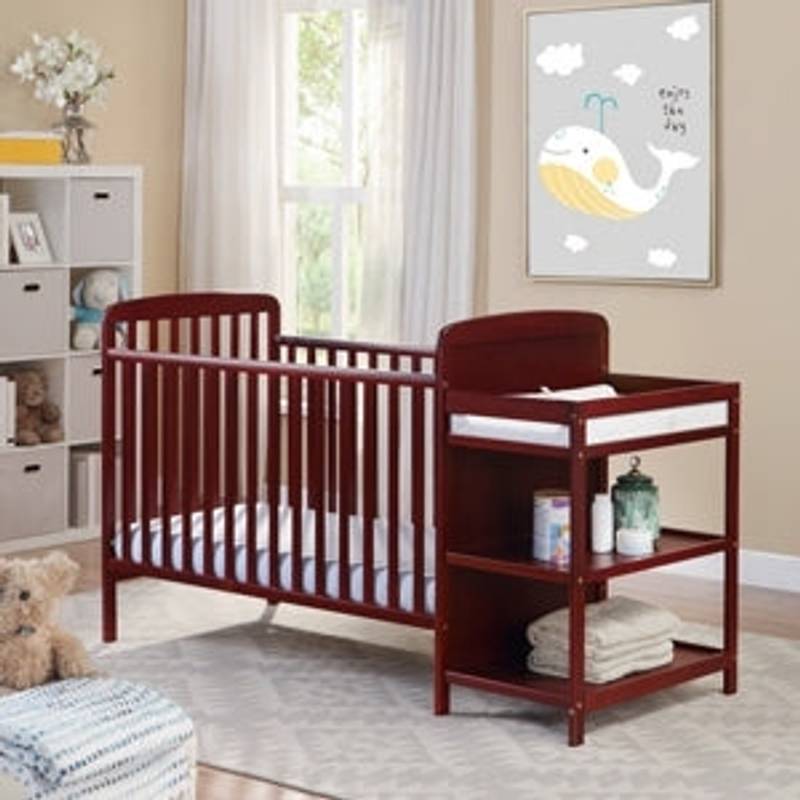 Cherry Bliss Crib and Changer Set