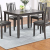 Chic Grey Dinette Set with Cozy Cushioned Chairs