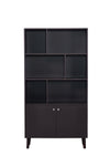 Chic Coffee Bookcase with Doors