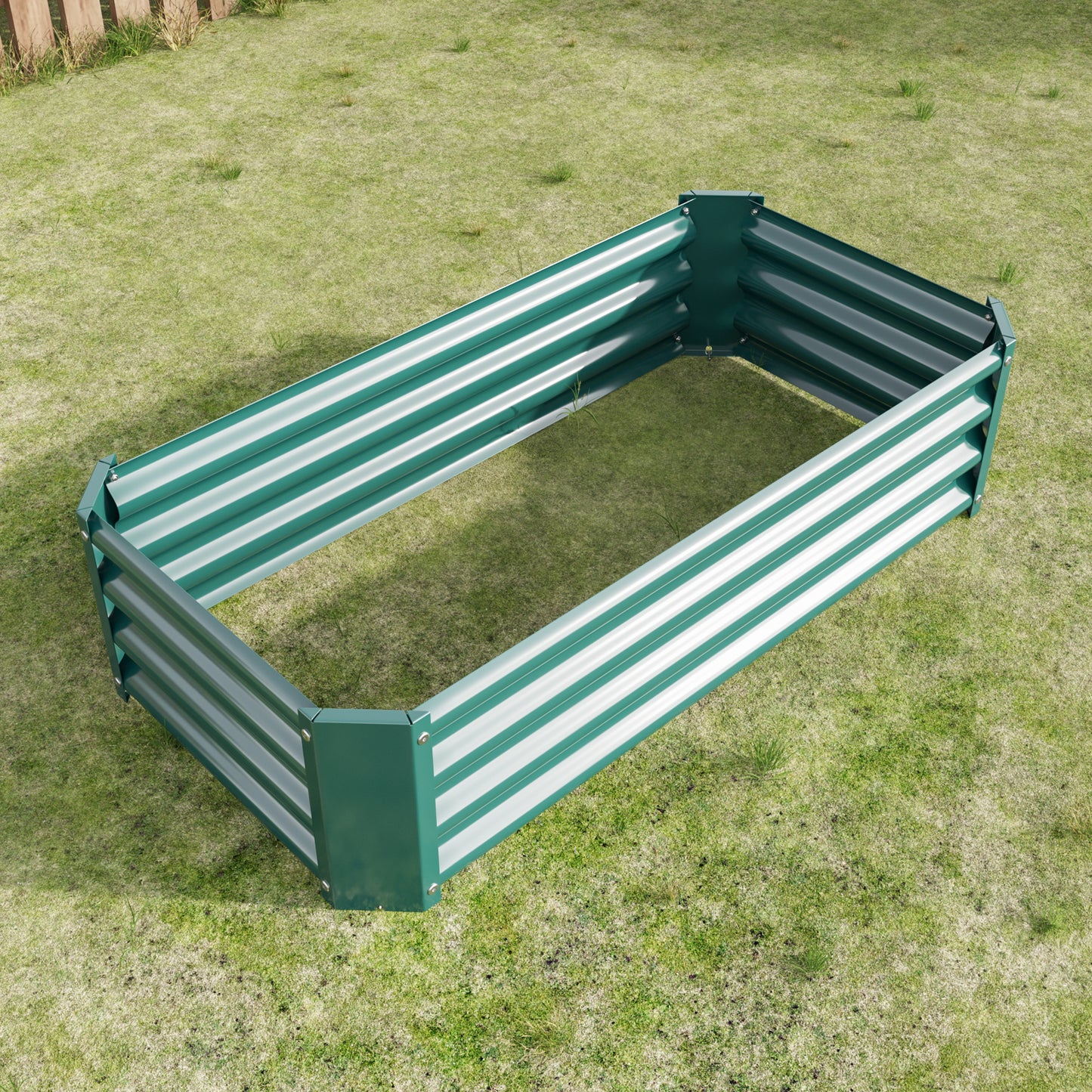 Veezyo Rectangular Metal Garden Bed - Perfect for Flowers & Veggies!