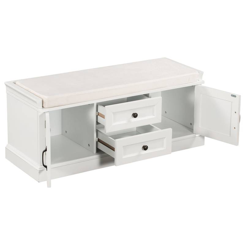 Cozy Storage Bench with Cushioned Seat