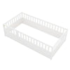Cozy Twin Montessori Floor Bed with Safety Barrier