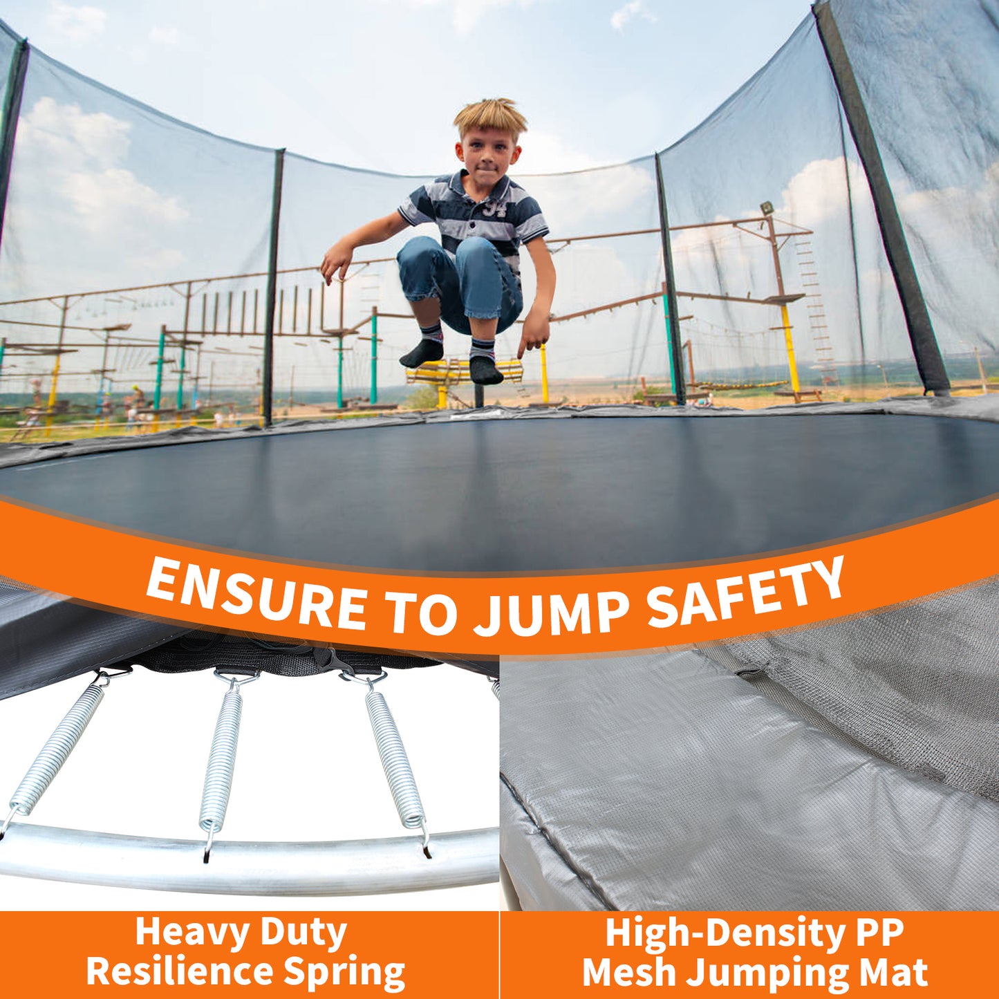 JumpSafe Trampoline – Fun & Secure Bouncing for Everyone!