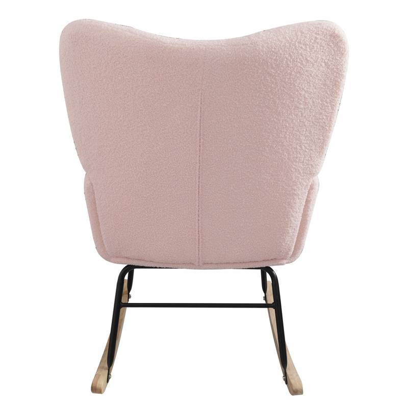 Cozy Pink Teddy Rocker