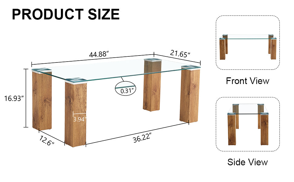 Elegant Glass Coffee Table - Chic & Durable Design