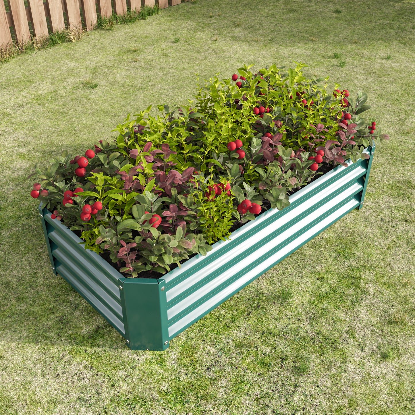 Veezyo Rectangular Metal Garden Bed - Perfect for Flowers & Veggies!