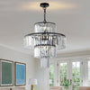 Elegant Black Crystal Chandelier