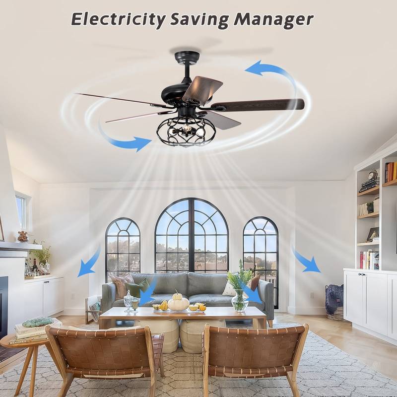 Sleek Breeze Ceiling Fan with Lighting Options