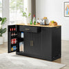 Stylish Kitchen Island with Trash Can Storage & Drawer