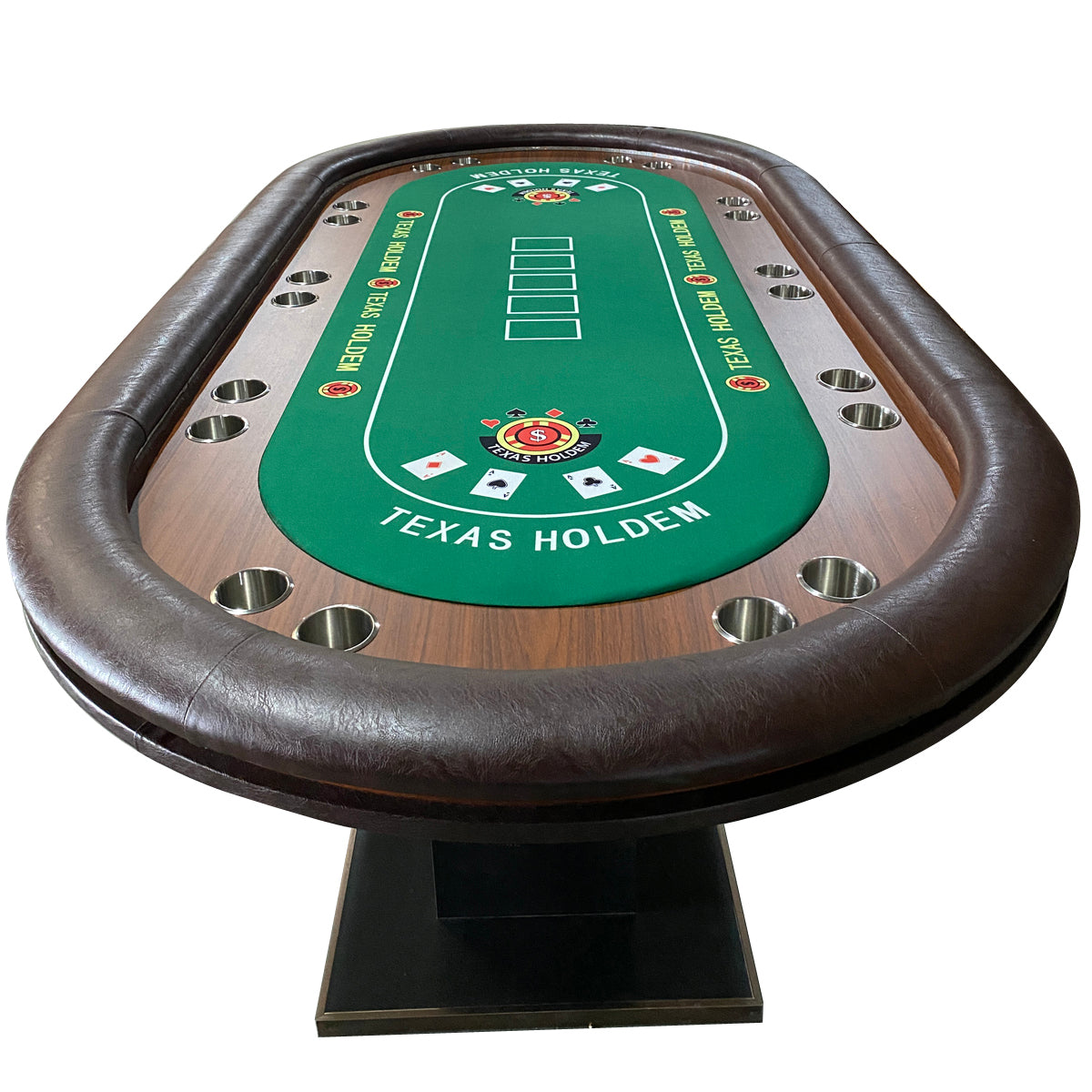 Elegant Poker Haven: LED Oval Table for Ultimate Game Nights