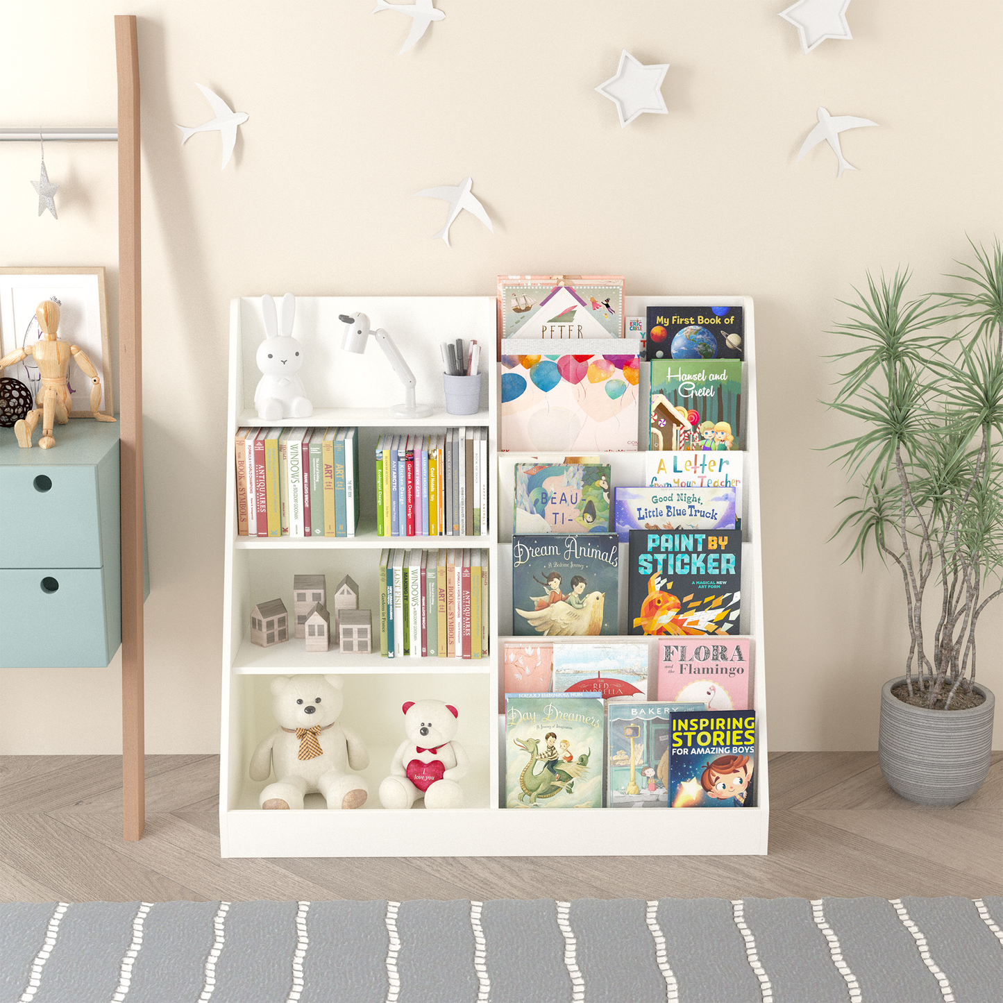 Fun & Tidy Kids Book and Toy Organizer