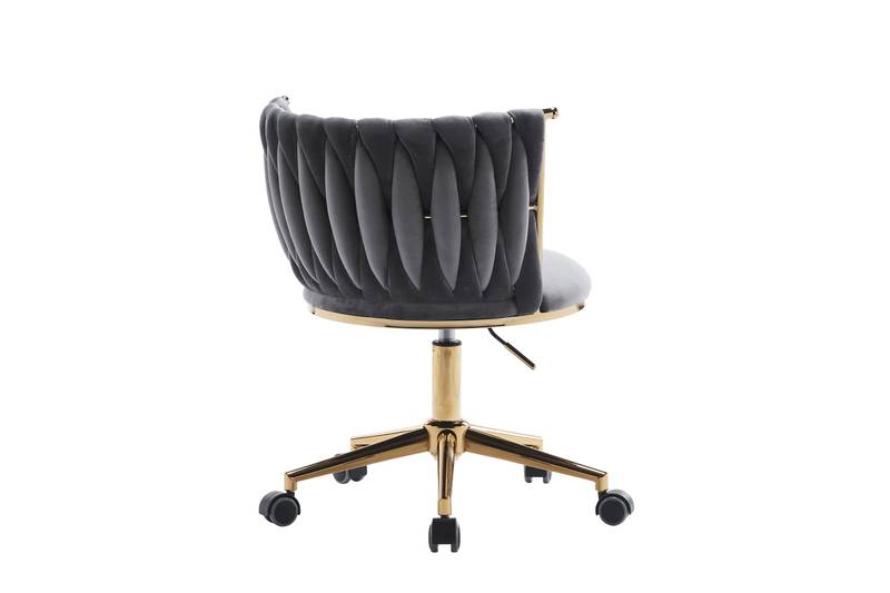 Cozy Swivel Office Chair - Stylish and Ergonomic in Dark Grey