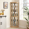 Elegant Corner Curio Cabinet with Lighting