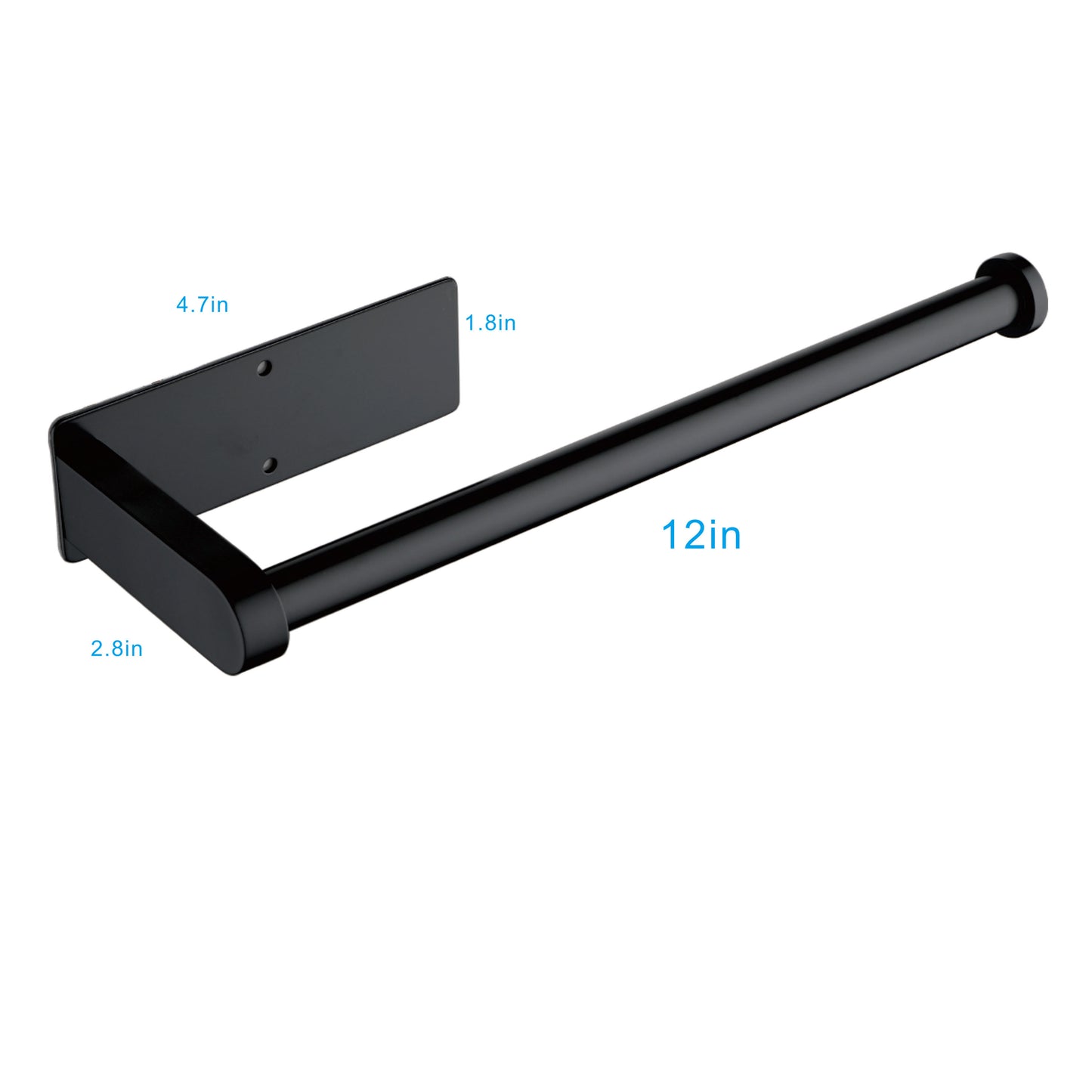 Stick & Store Paper Towel Holders - Sleek Black Duo