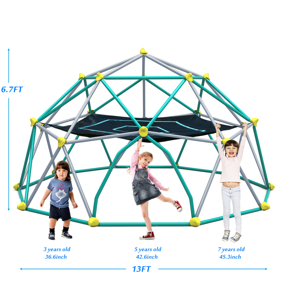 Kids' Geometric Climbing Dome with Hammock - Fun & Durable Adventure!