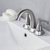 Brushed Nickel Dual-Handle Bathroom Faucet with Pop-Up Drain