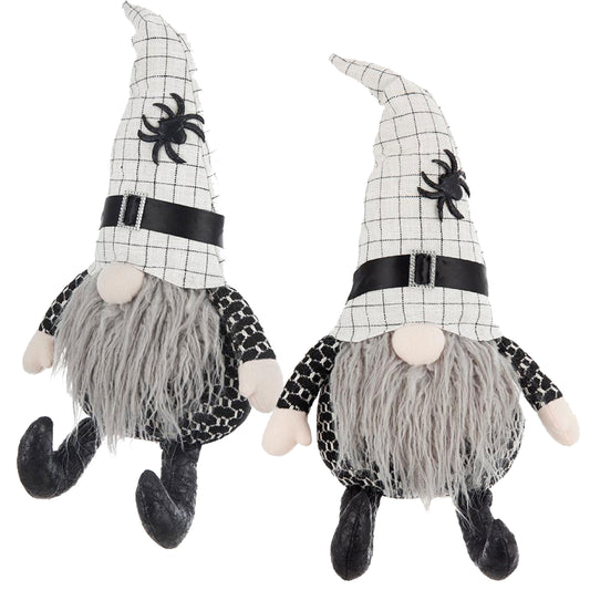 Halloween Gnome Duo with Spider & White Hats