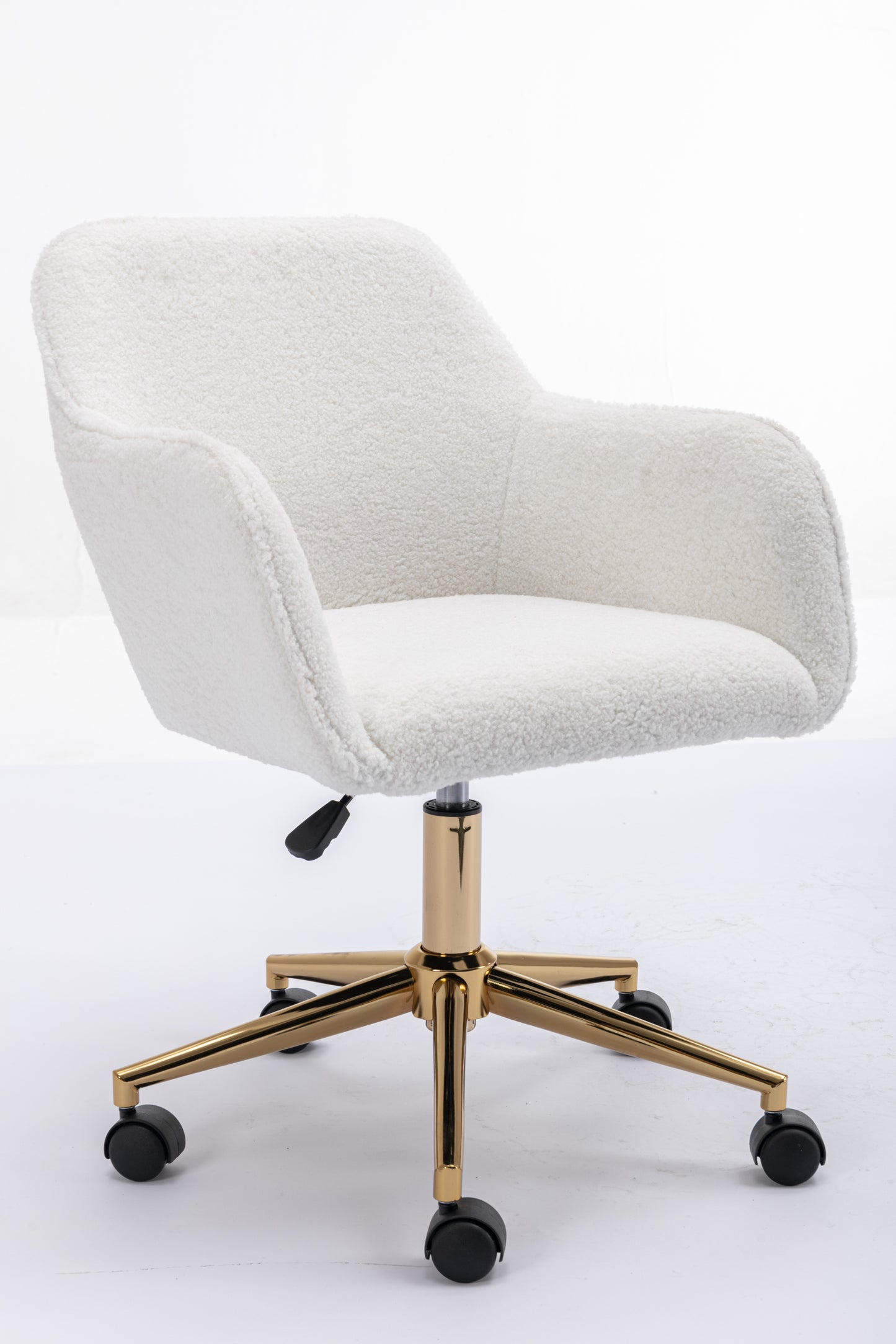 Chic Teddy Revolving Office Chair with Gold Legs