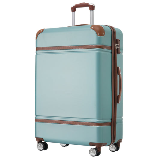 Vintage Green Expandable Spinner Suitcase