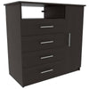 Chic Black Bedroom Suite: Dresser & Nightstands