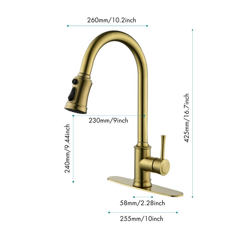 Effortless Elegance Kitchen Faucet with Pull-Down Sprayer