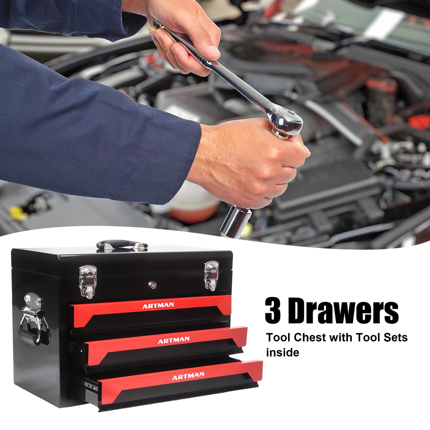 Tool Box Trio with Essential Toolkit