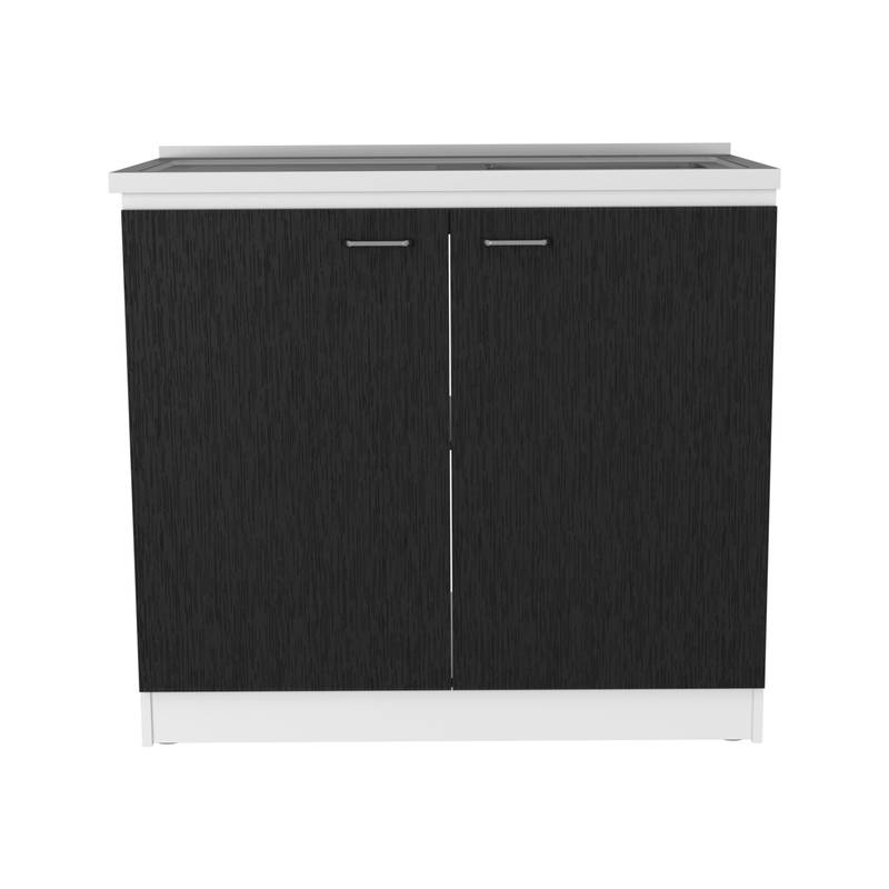 Stylish Utility Sink in White and Black