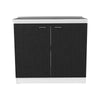 Stylish Utility Sink in White and Black