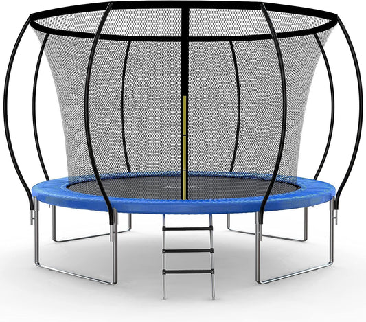 Blue Joy Trampoline with Safety Net - Fun for the Whole Family!