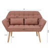 Cozy Pink Loveseat with Pillows
