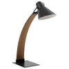 Noah Modern Mid-Century Table Lamp in Walnut & Black