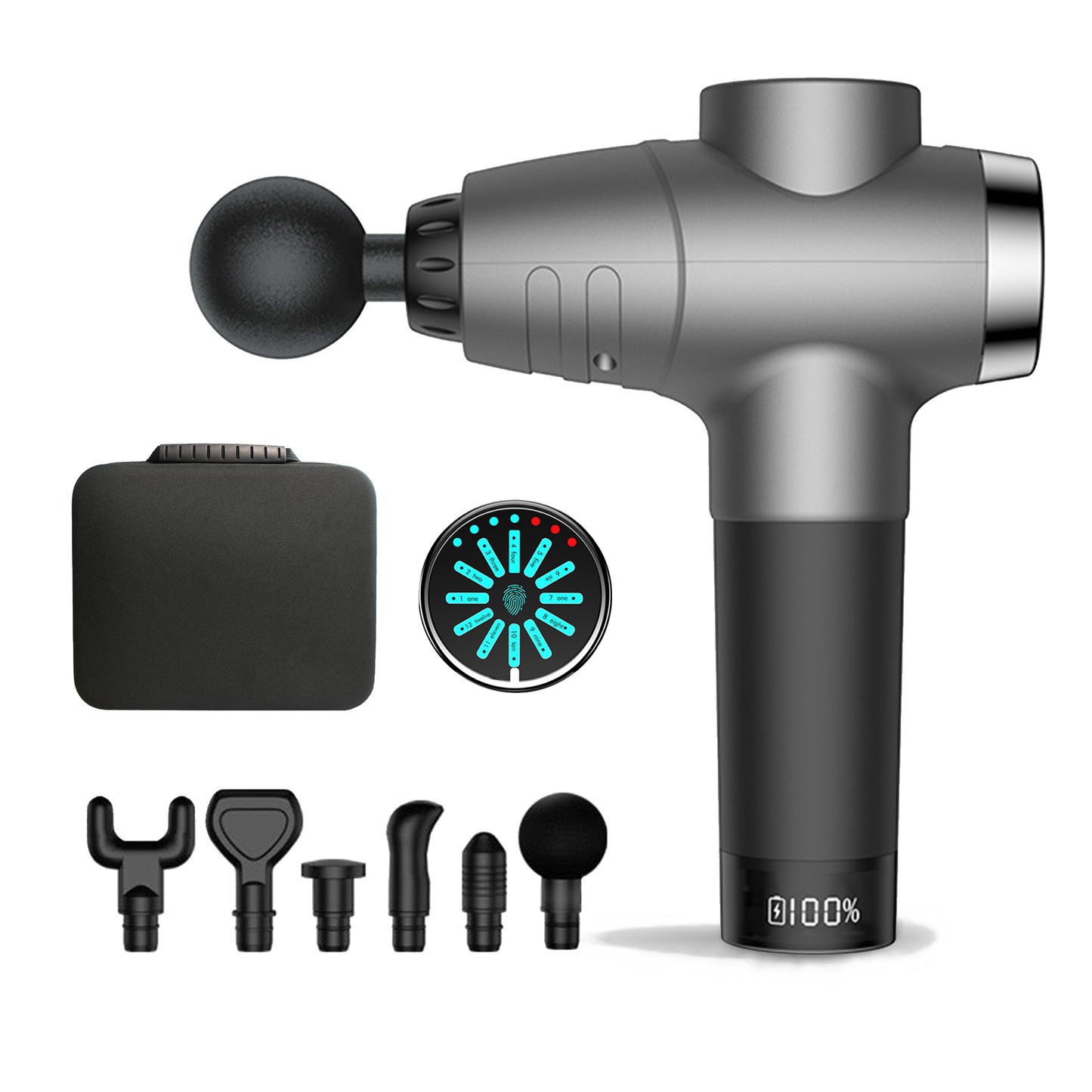 Ultimate Home Gym Massage Gun with Multiple Heads & Carry Bag