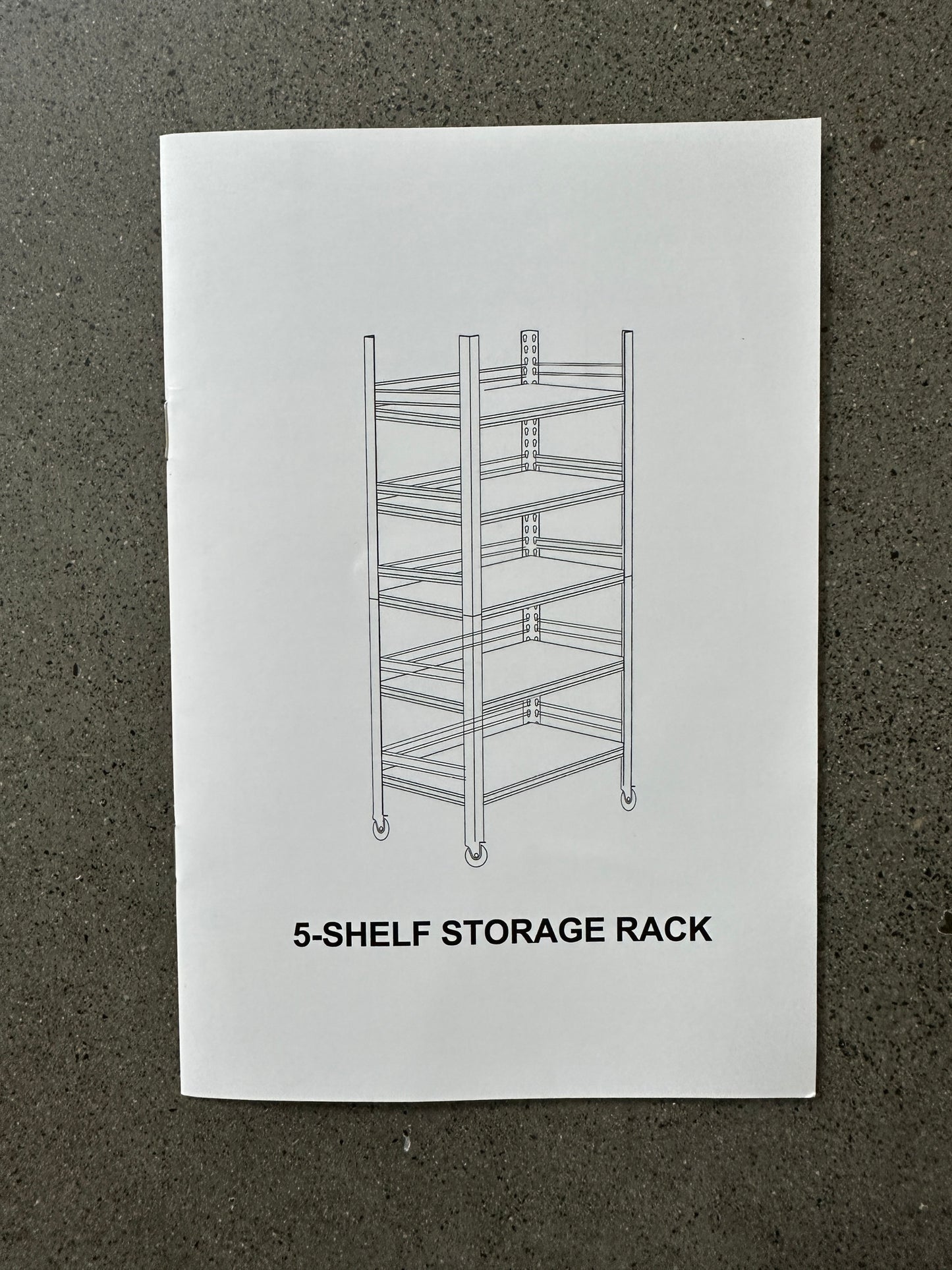 Sturdy Rolling 5-Tier Metal Shelving Unit - Perfect for Kitchen & Garage