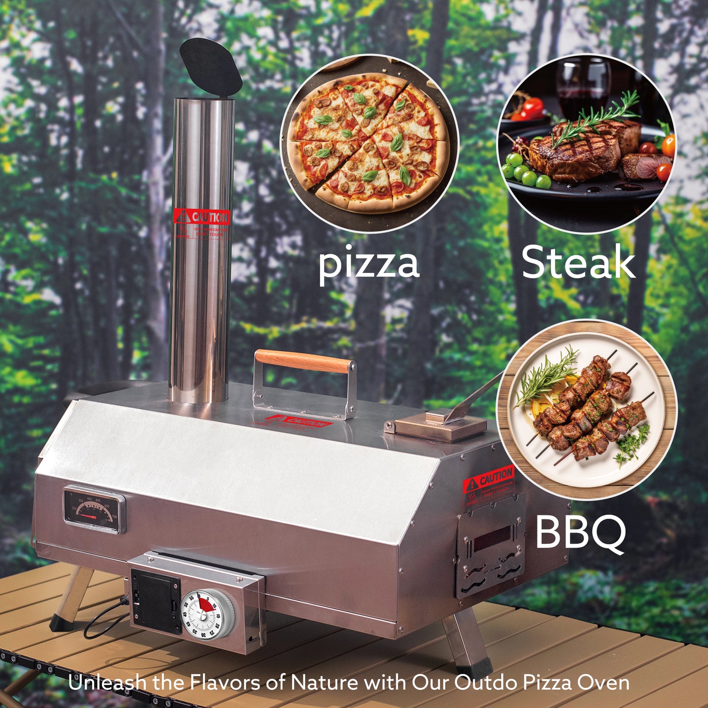 Outdoor Rotating Pizza Oven & Carry Bag